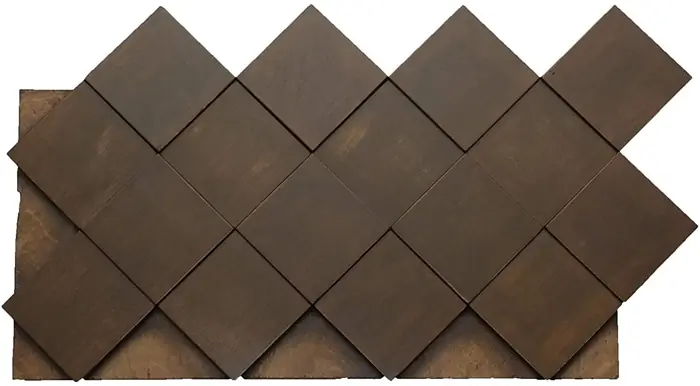 Panel 3D de madera en tono verde alga
