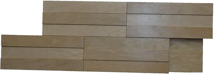 Panel 3D de madera en tono natural